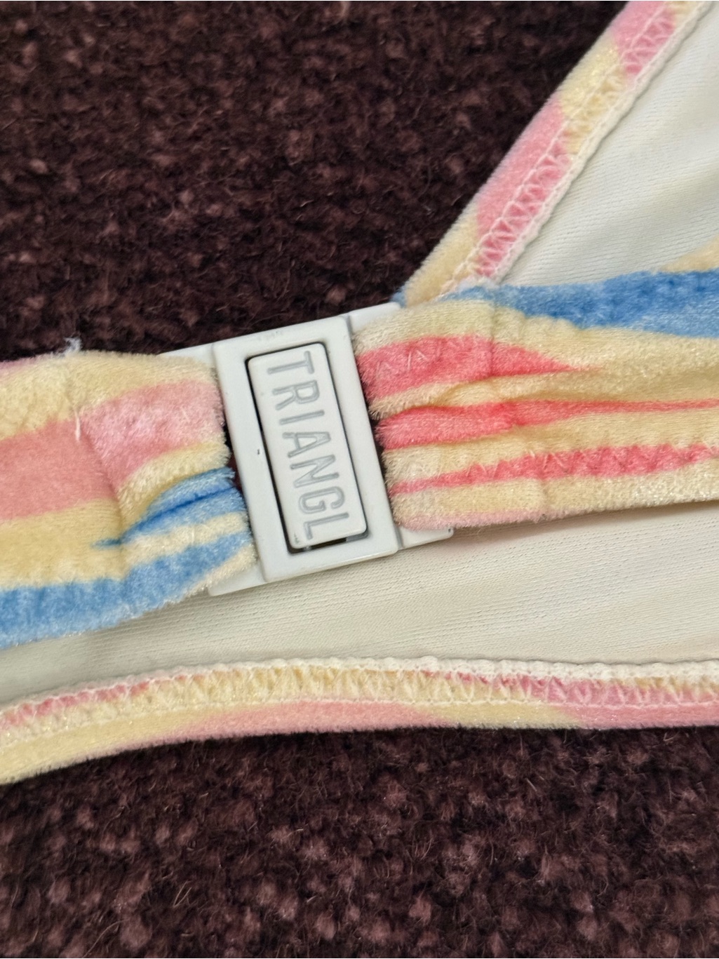 Triangl Multicolor ‘Maia’ Zebra Splash Animal Print Velour Bikini Set $120 — image 8 of 8